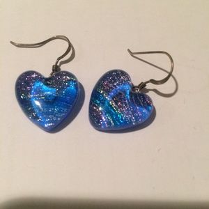 Handblown glass earrings